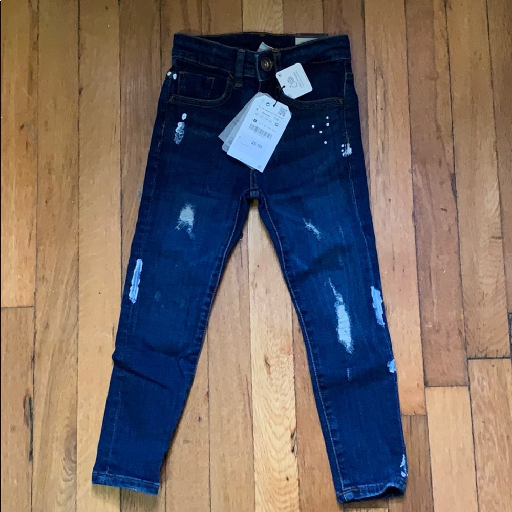 Blue jean boy Zara distressed jeans